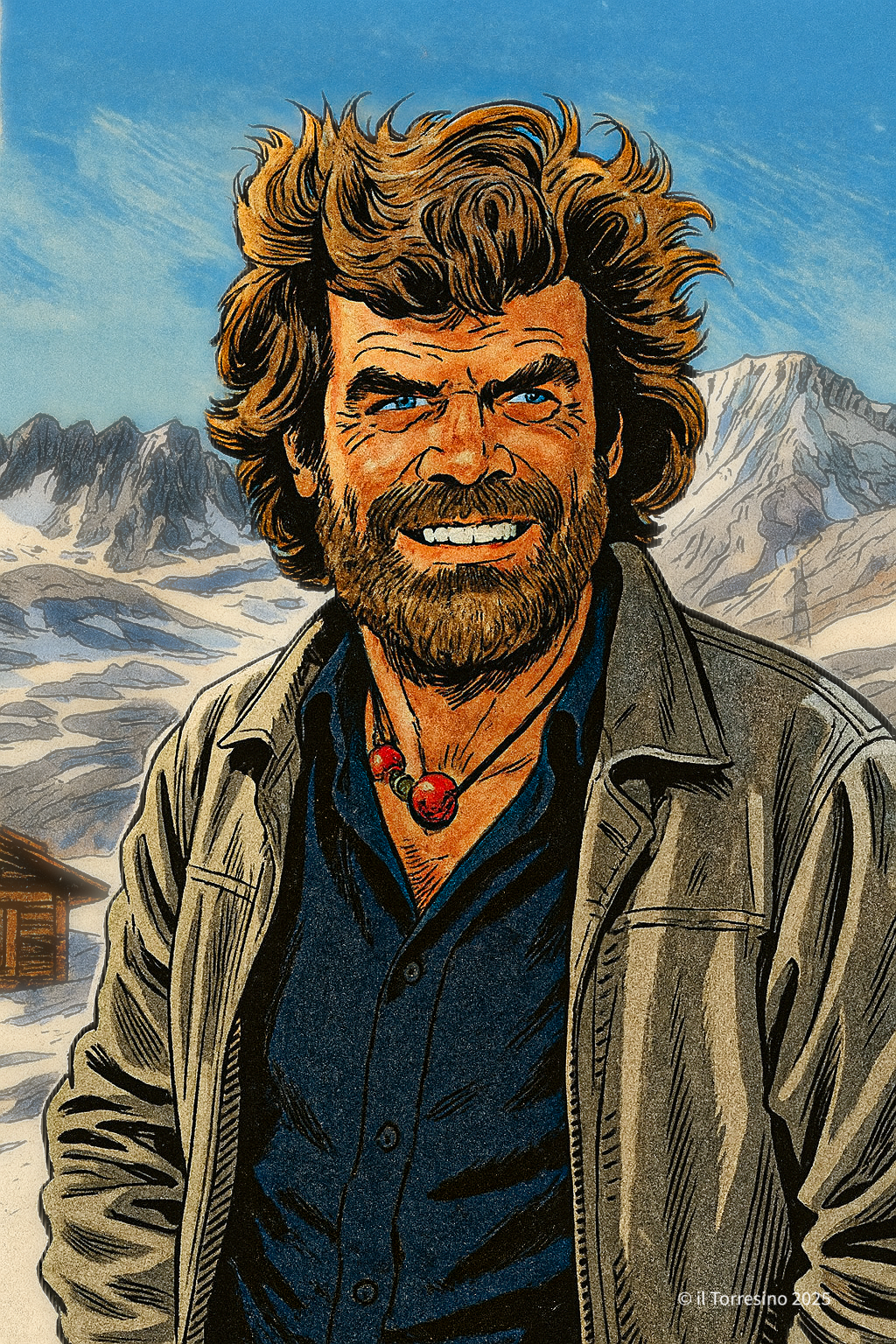 Reinhold Messner in ambiente montano