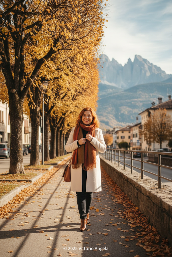 Dott.ssa Domenica Visentin che passeggia in autunno