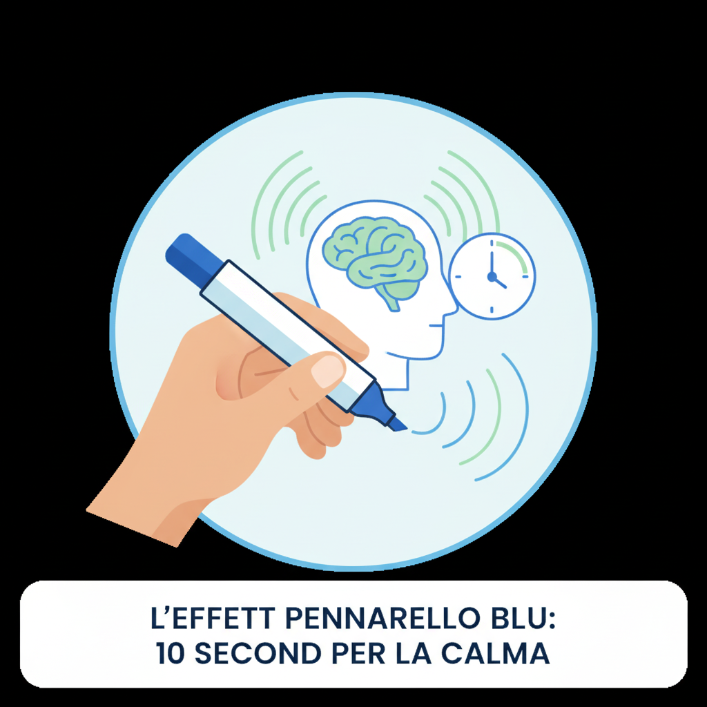 Illustrazione della tecnica del pennarello blu