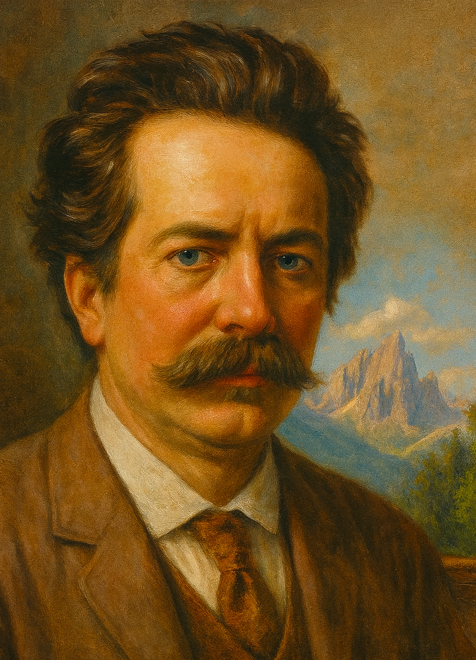 Paul Grohmann, ritratto d'epoca o su una cima