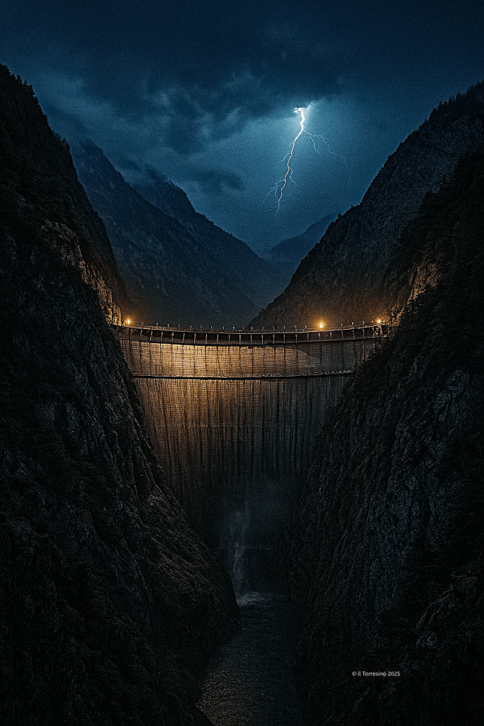 la Diga del Vajont - illustrazione