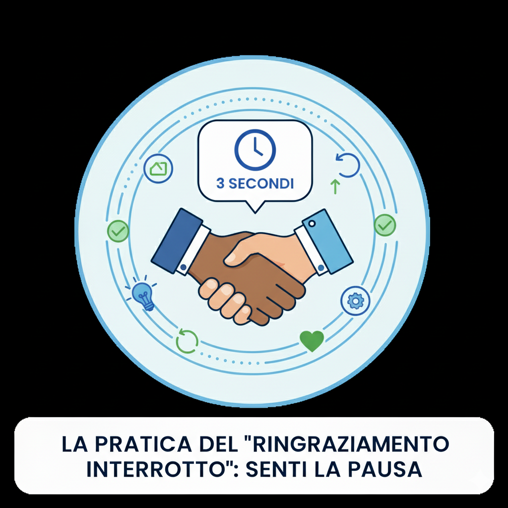 Illustrazione della pratica del ringraziamento interrotto