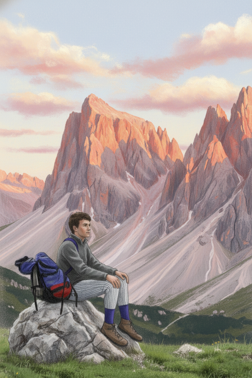 Giovanni Cenacchi, ritratto o foto in montagna